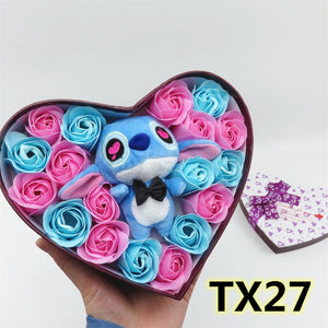 Caja Corazon XL Stitch y Flores