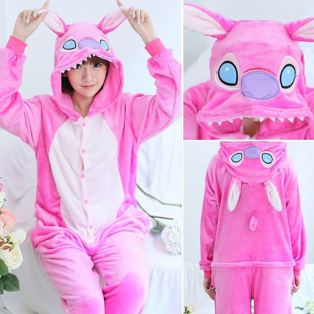 Pijama Kigurumi Stitch Rosa – Despeluchados