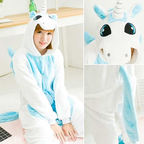 Pijama Kigurumi Unicornio Azul